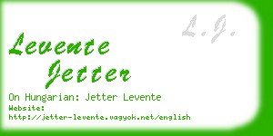 levente jetter business card